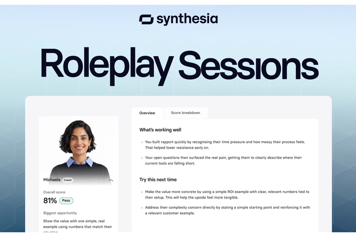 Synthesia launches live AI coaching