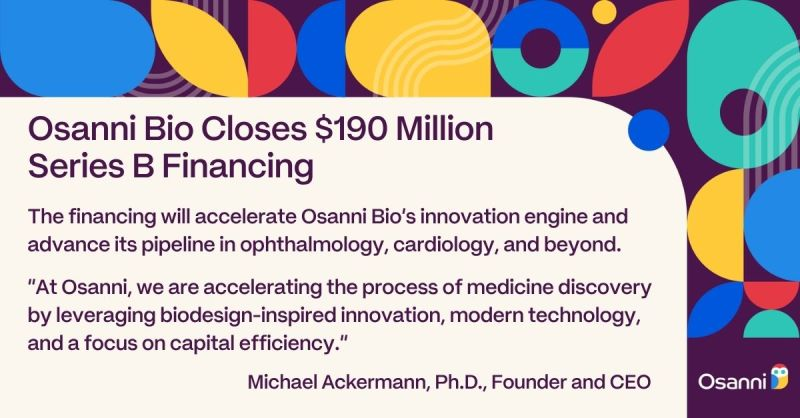 Osanni Bio raises $190M for therapeutics platform