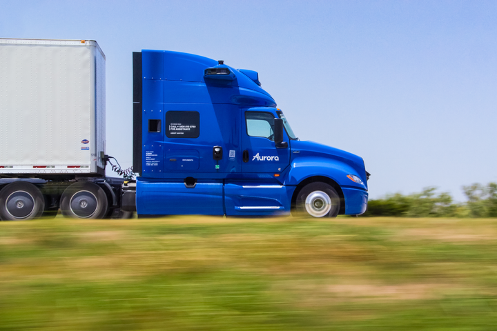 Aurora halves hardware cost for driverless trucks