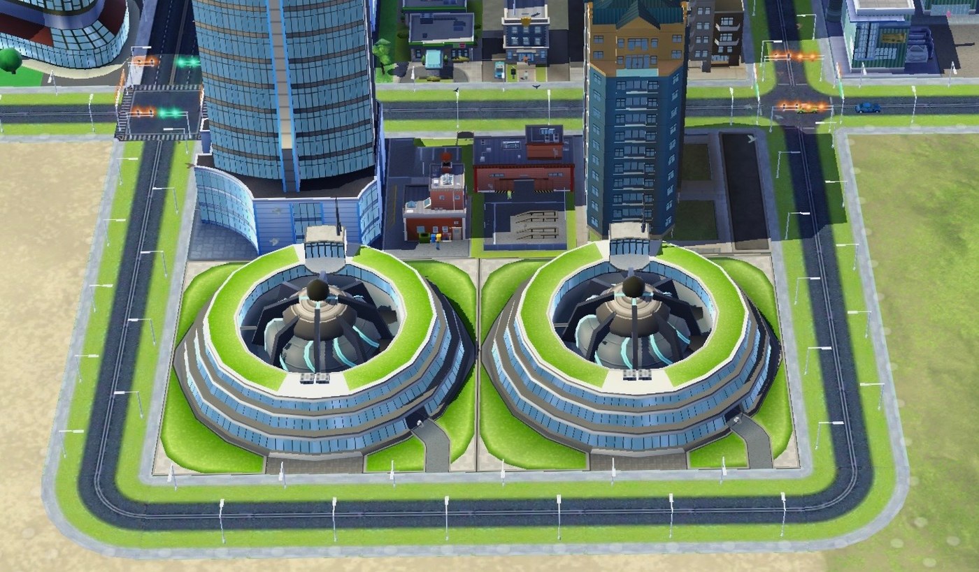 My 2 fusion power plants in Simcity :D