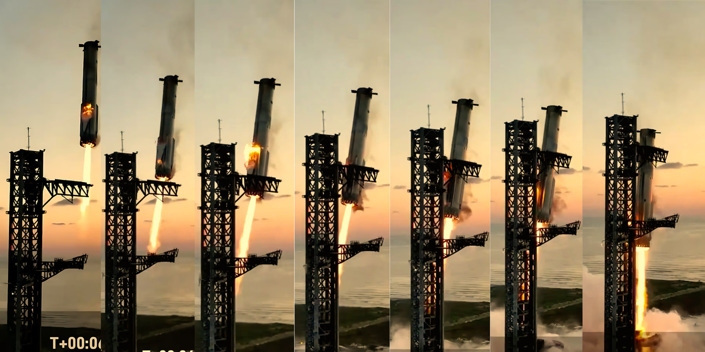 SpaceX's Mechazilla catch as one of humanity’s greatest space achievements :)