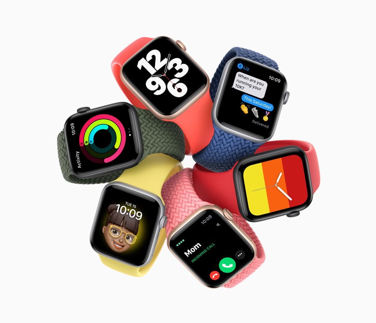 Smartwatches with health, fitness, and communication features promoting wellness and tech innovation.