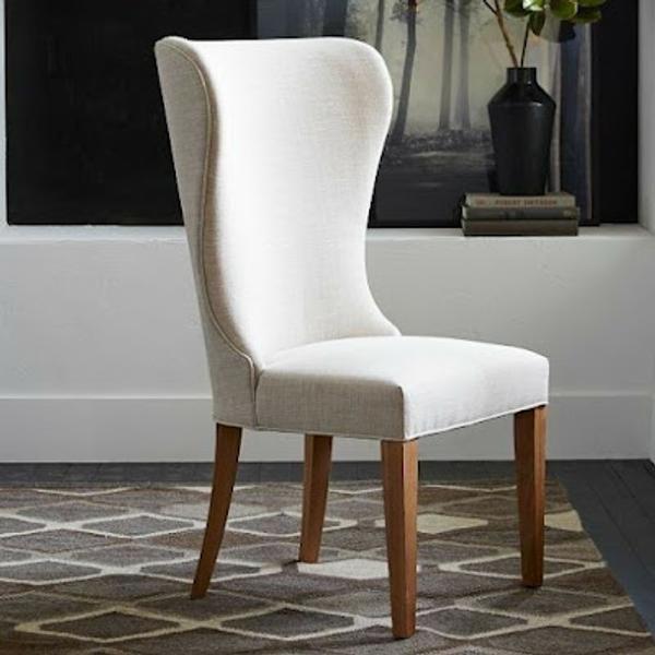 White Curve Chair structural view 1