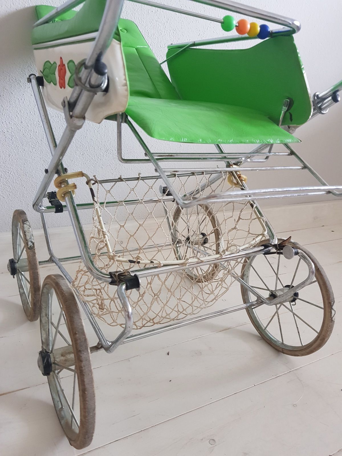 Retro Puppenwagen Grün, Ansicht 3