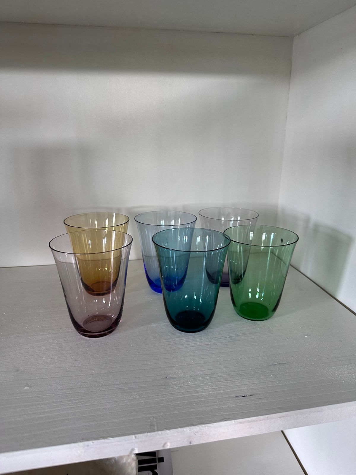 6 bunte Vintage Gläser, Ansicht 4