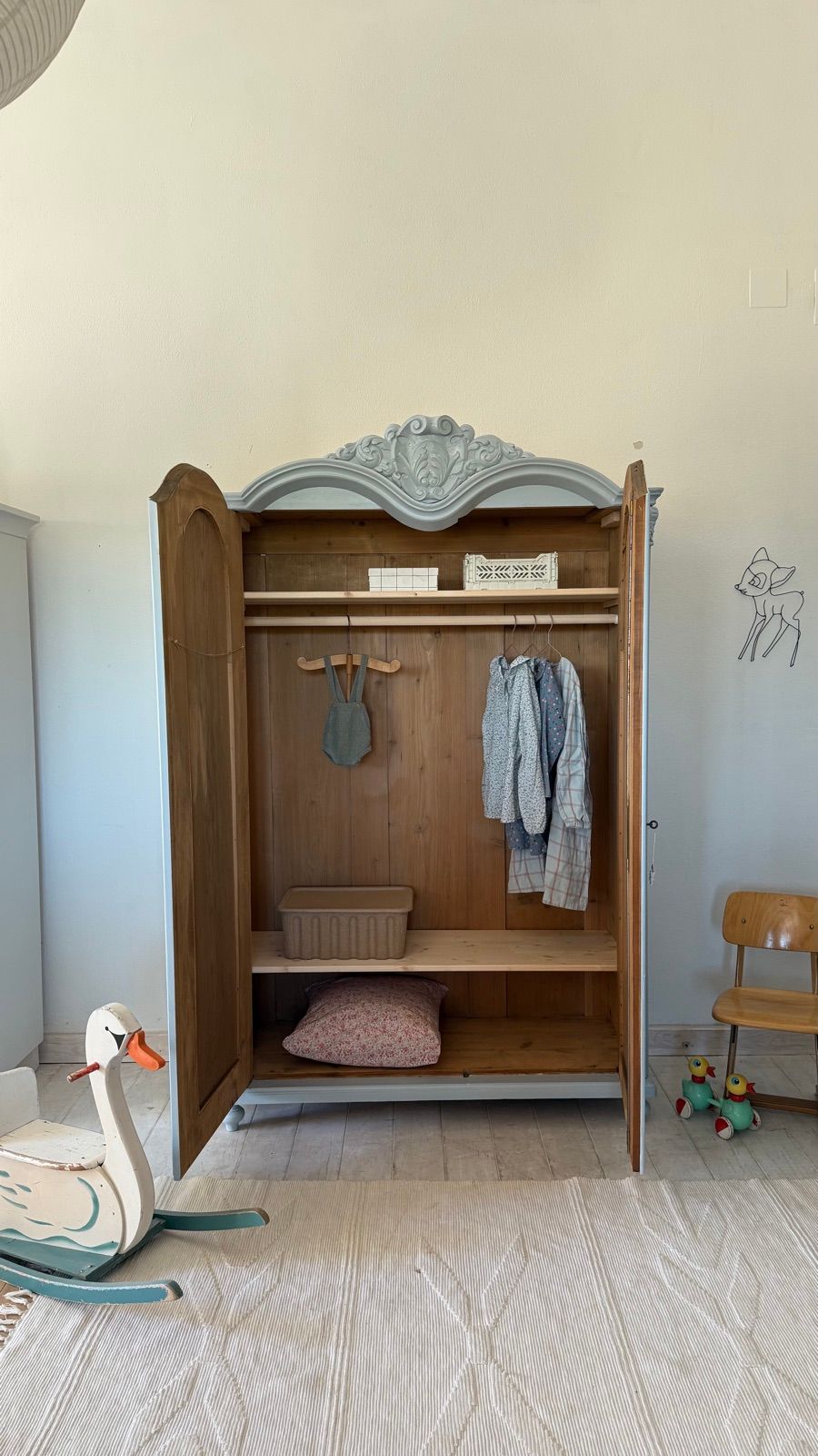 Kinderkasten antik grau, Ansicht 5