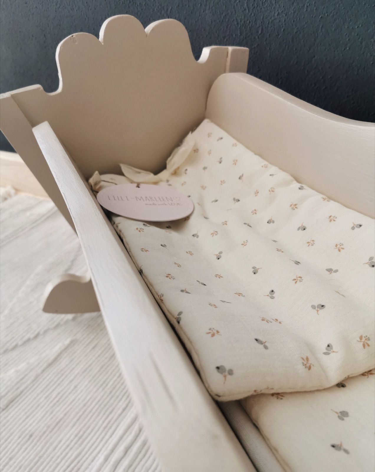 Puppenwiege graubeige, Ansicht 3