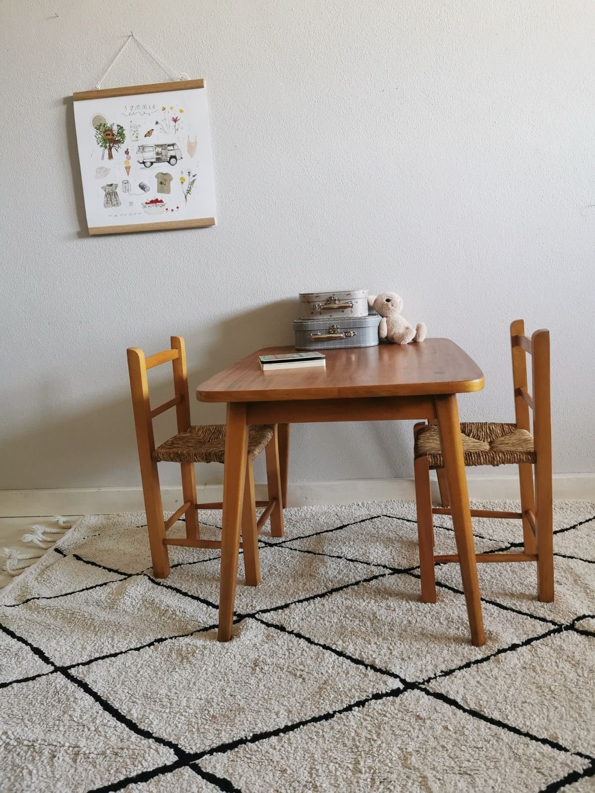 Vintage Tisch mit Sessel