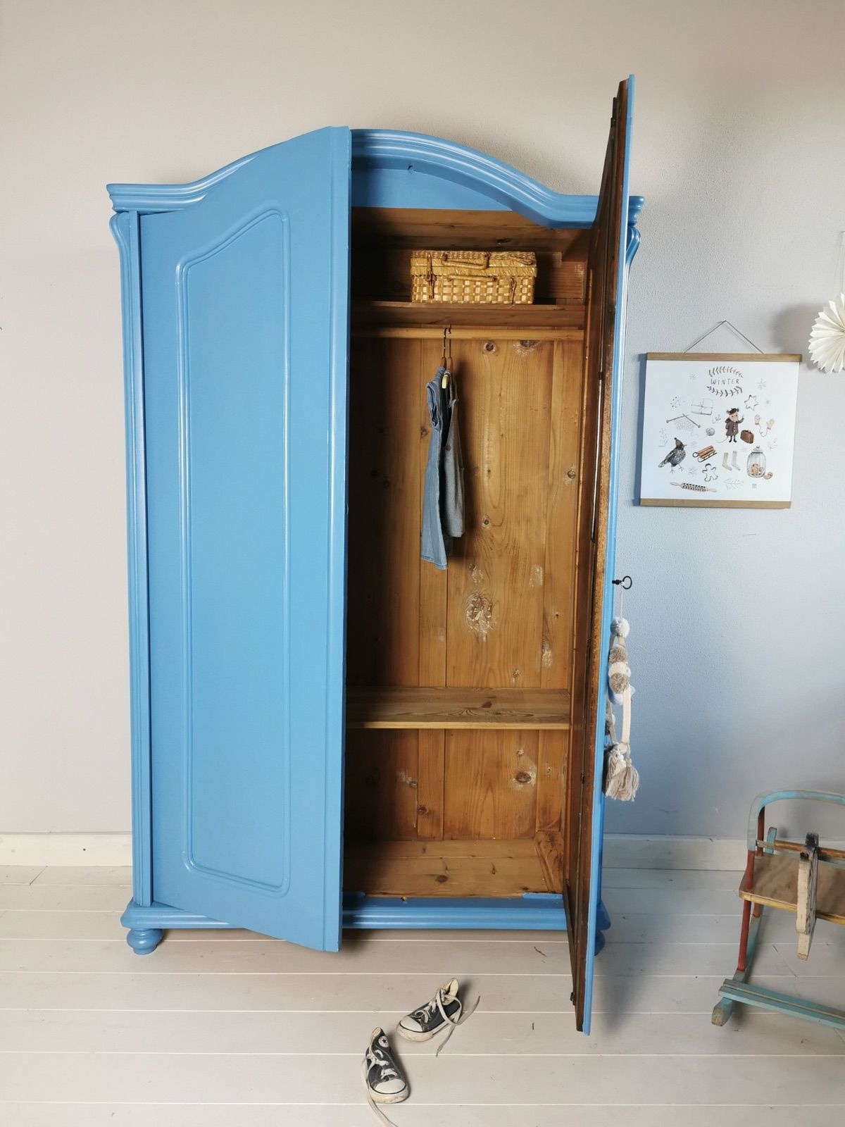 Vintage Kasten Cocoblau, Ansicht 2