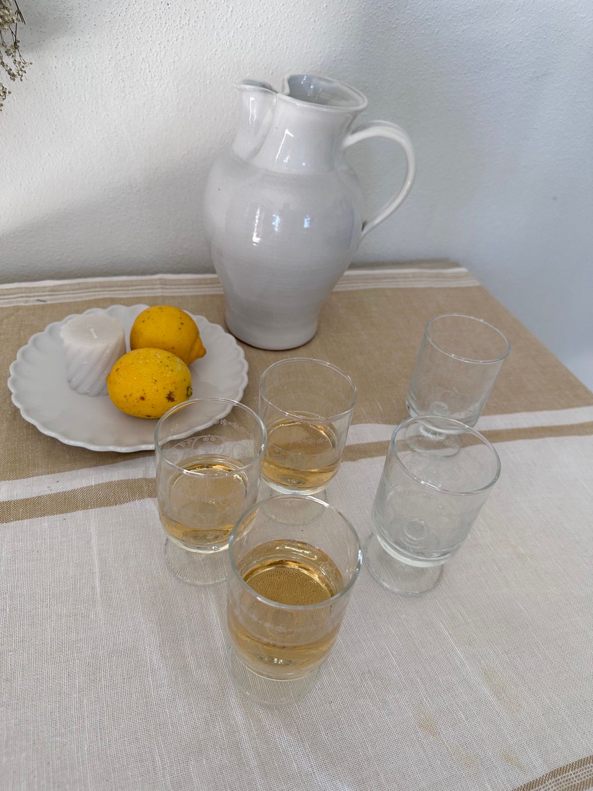 6 Gläser mit Gravur