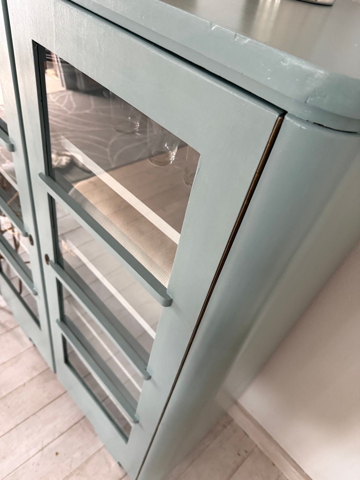 Antike Vitrine blau, Ansicht 9