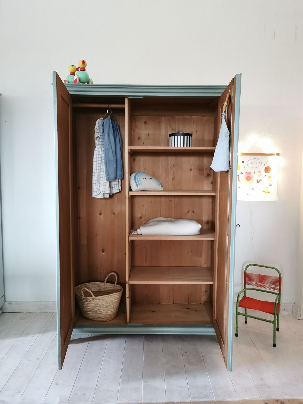 Vintage Kasten grünblau, Ansicht 5
