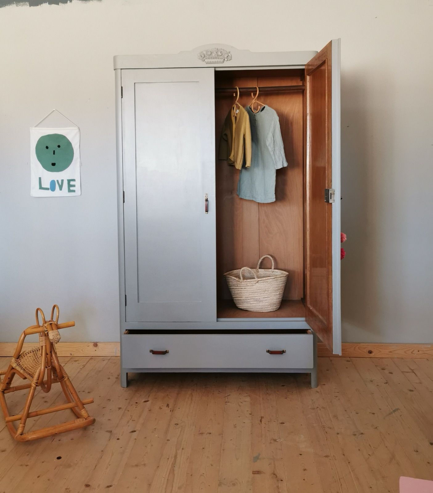 Vintage Kasten, 200 cm breit, Ansicht 3