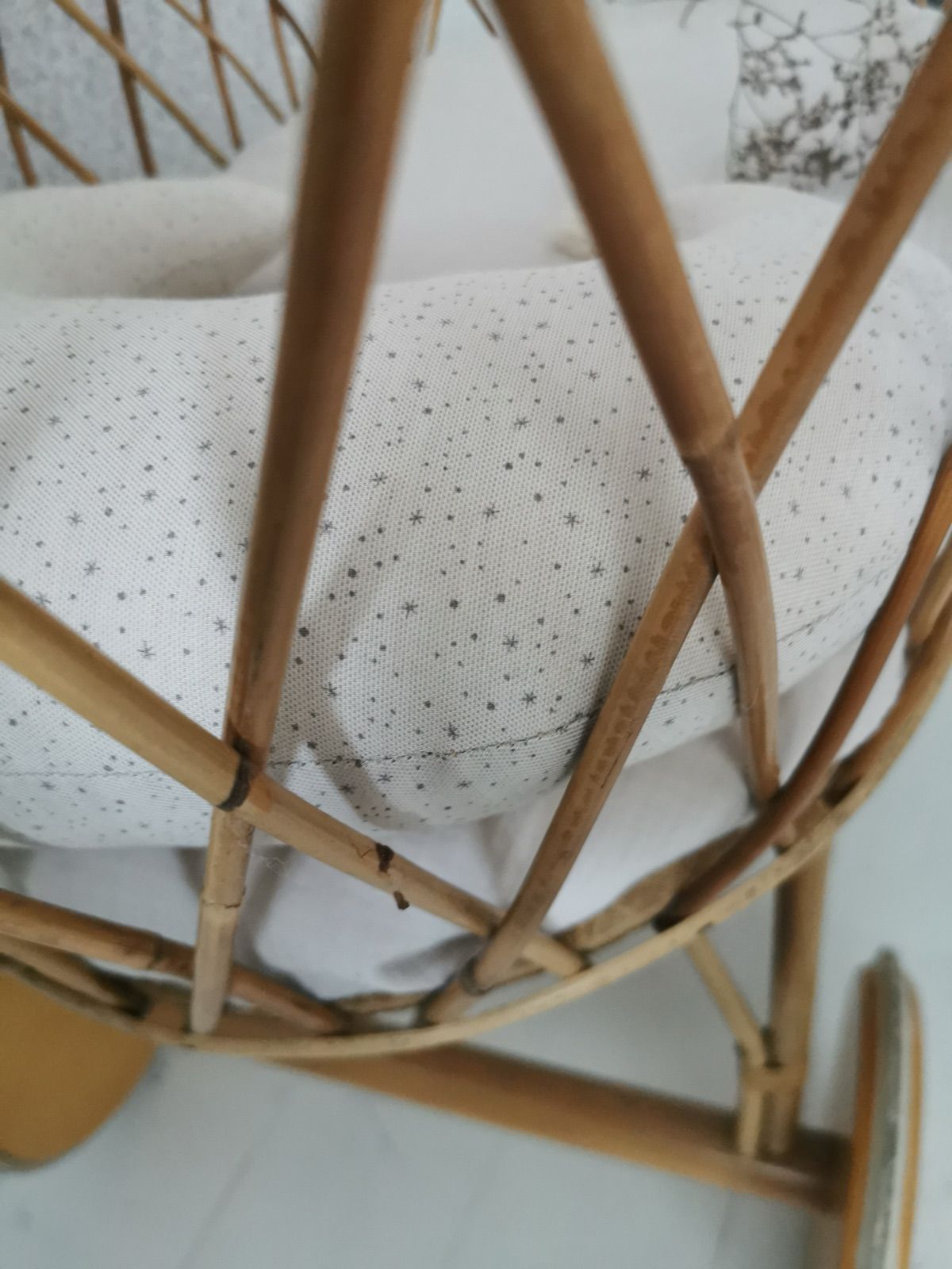 Vintage Rattan Stubenwagen, Ansicht 2