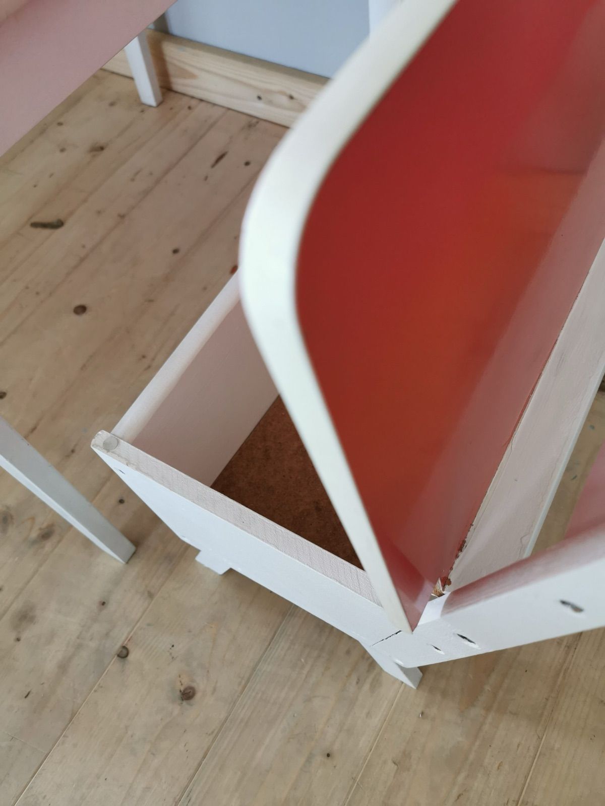 Retro Tisch mit Bank Orange, Ansicht 3