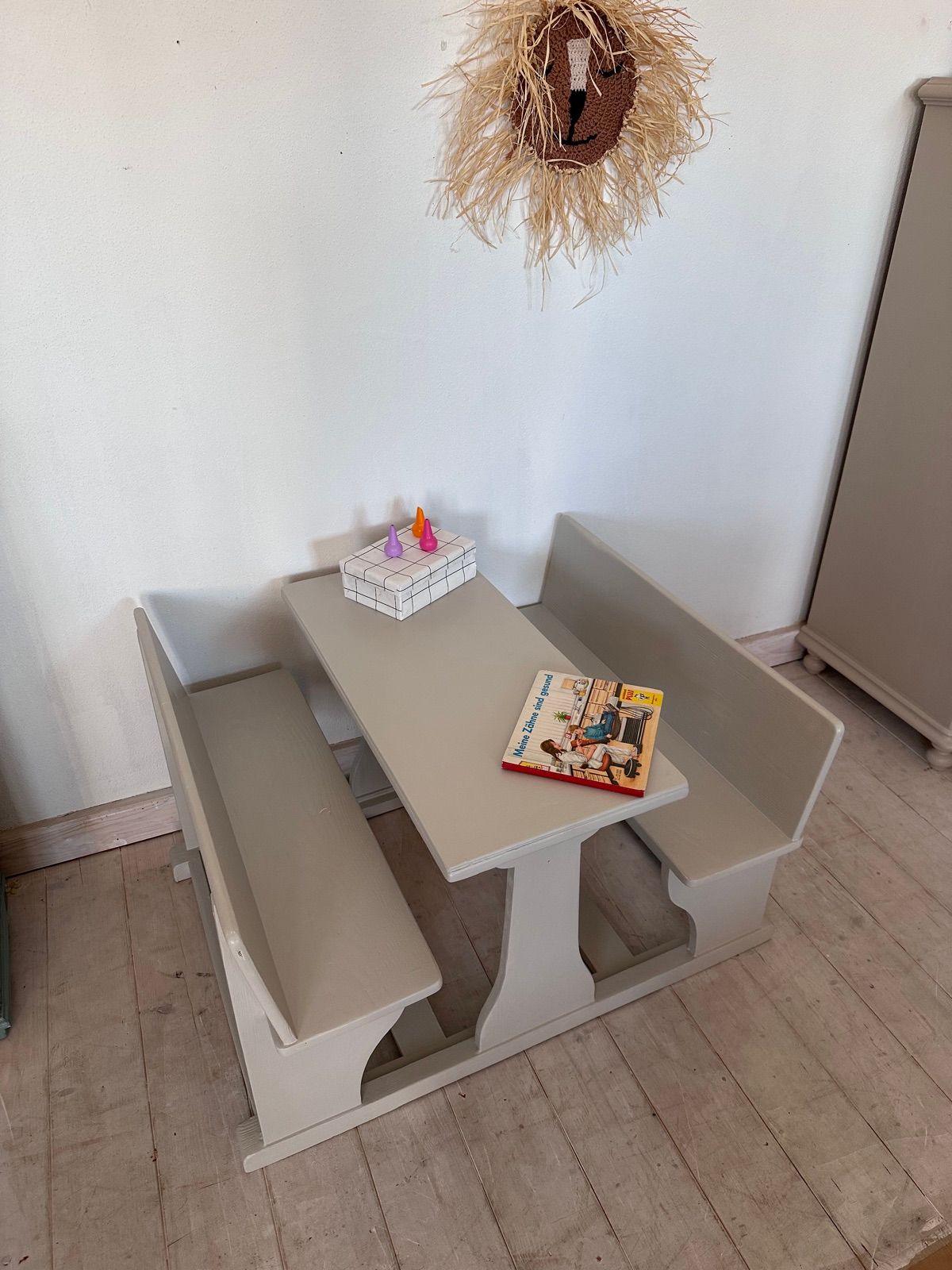 Vintage Kinderbank für 4, Ansicht 3