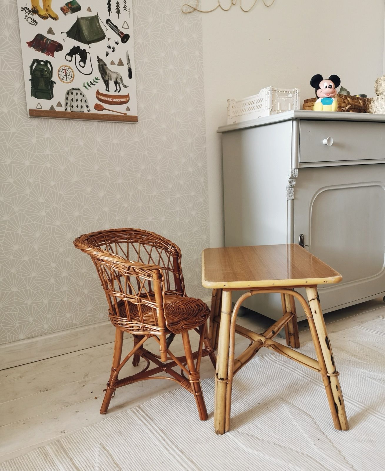 Rattan Tisch für Kinder