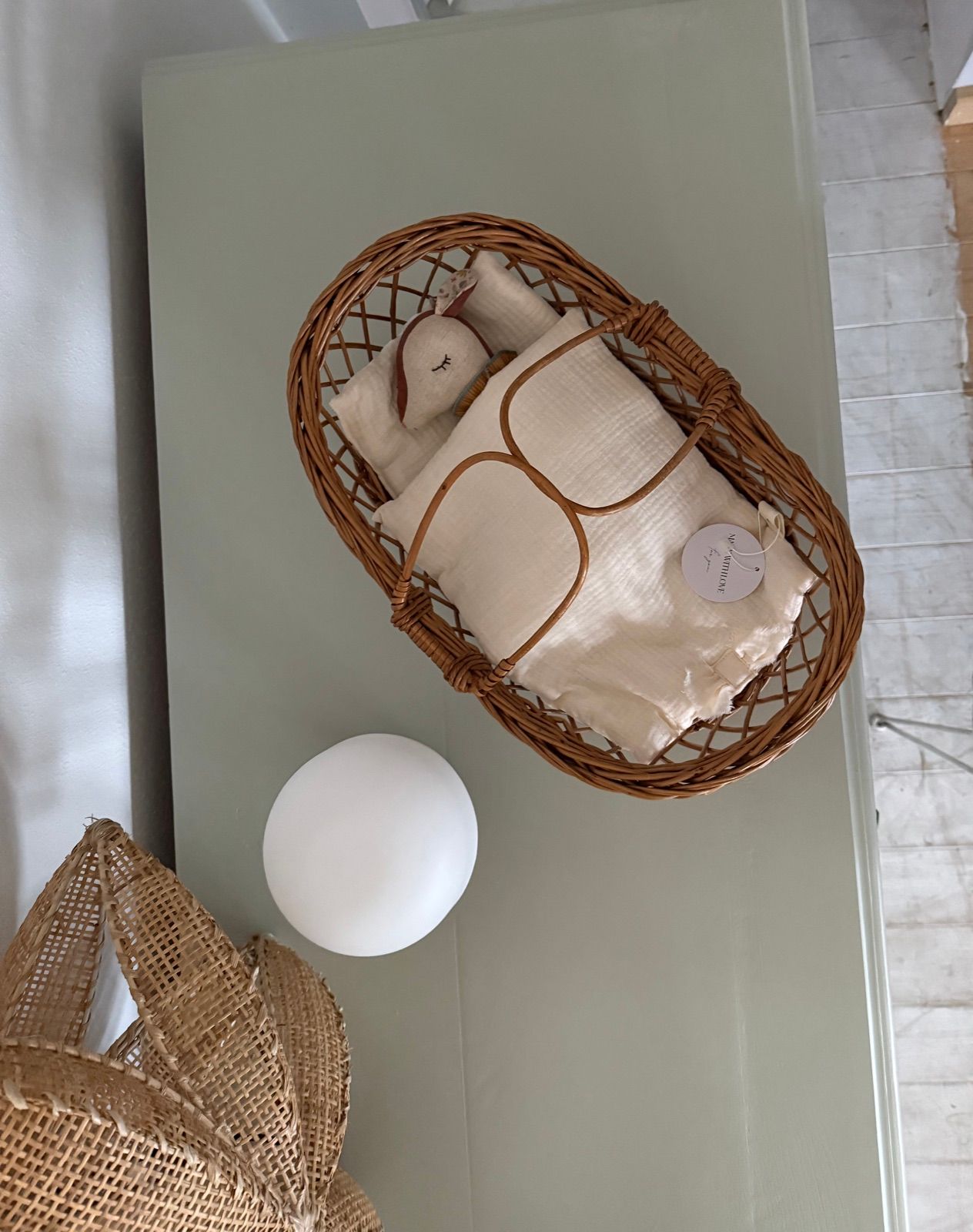 Puppenbett Rattan, Ansicht 2