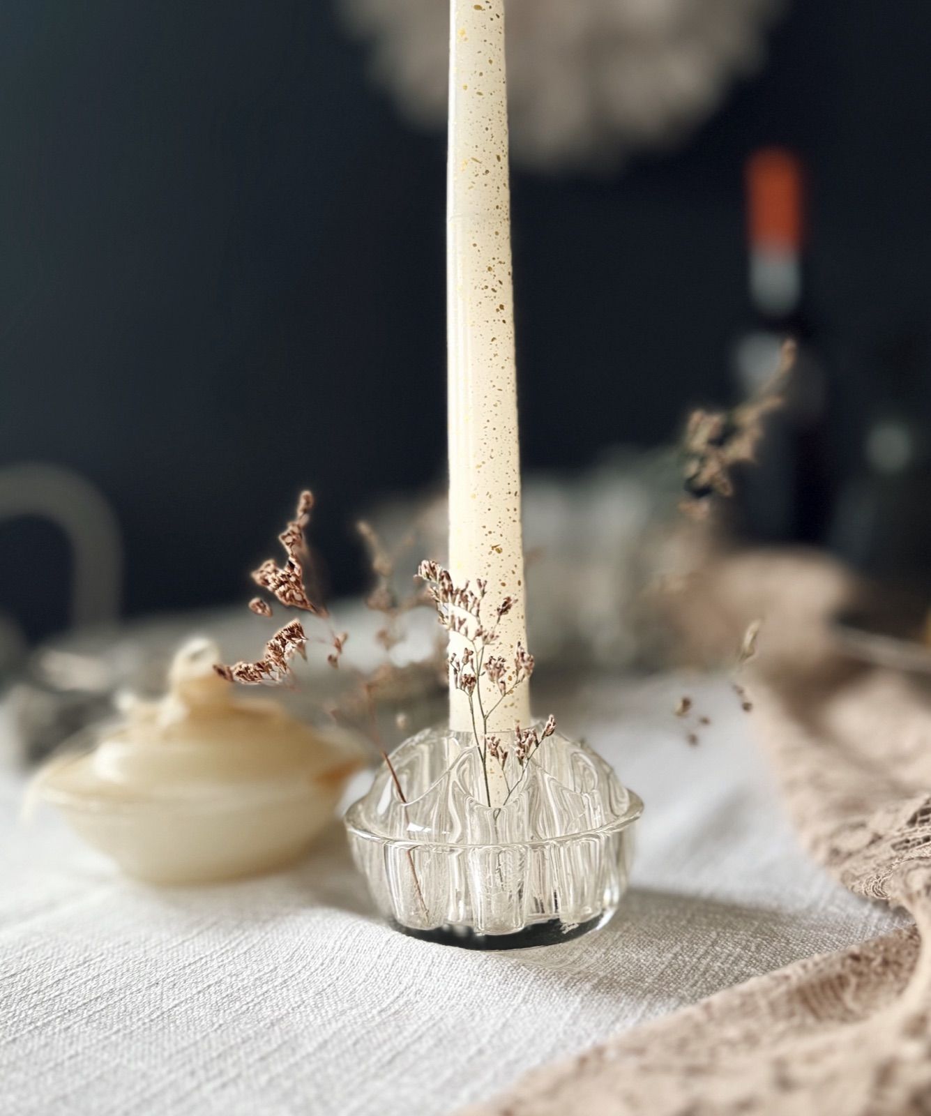 Kerzenständer mit Vase