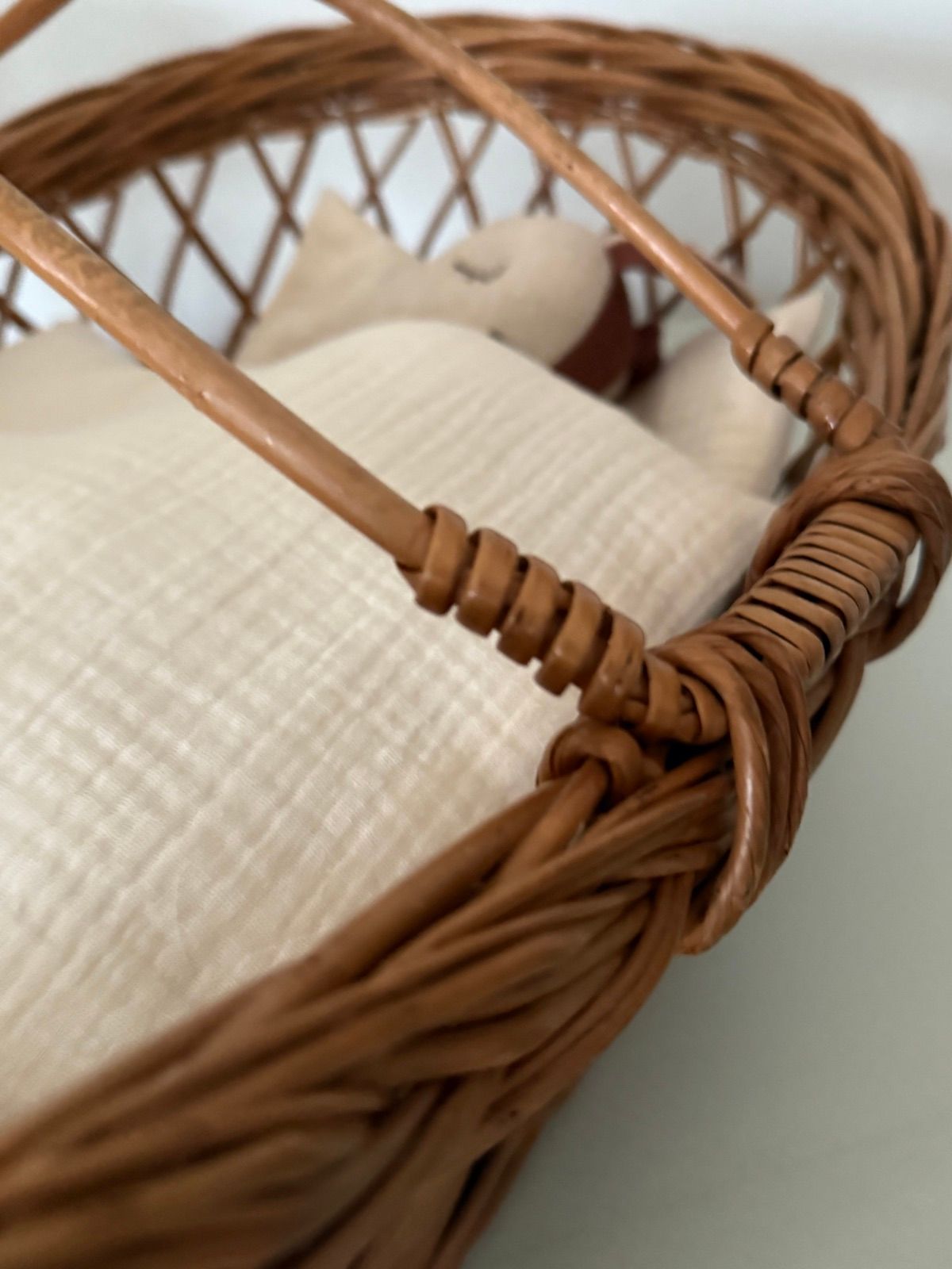Puppenbett Rattan
