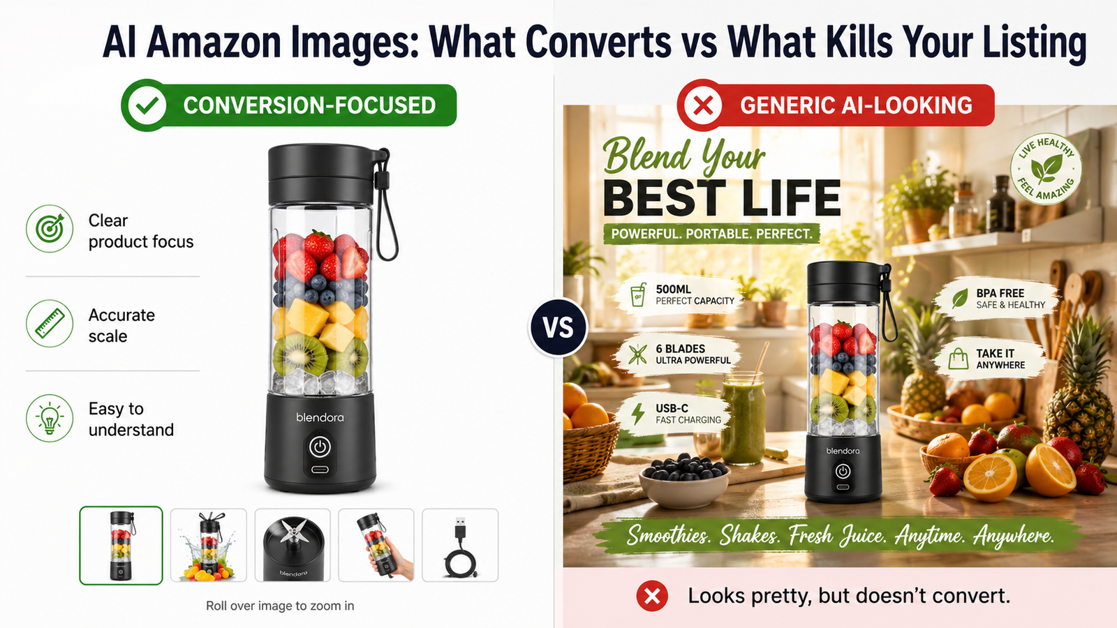 AI Amazon Images: What Converts vs What Kills Your Listing
