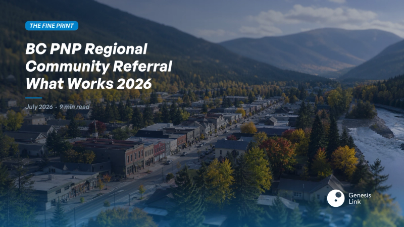 BC PNP Regional Community Referral — What Actually Works in 2026