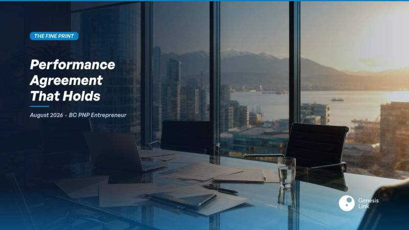 BC PNP Entrepreneur Performance Agreement 2026: What the Nomination Clock Actually Measures