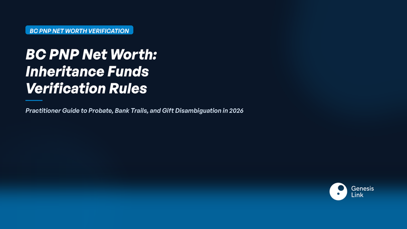 Can I Use Inheritance Funds for BC PNP Net Worth? 2026 Verification Rules