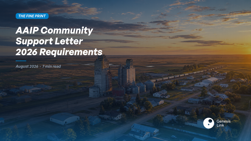AAIP Rural Entrepreneur Community Support Letter 2026: What the Document Actually Needs to Say