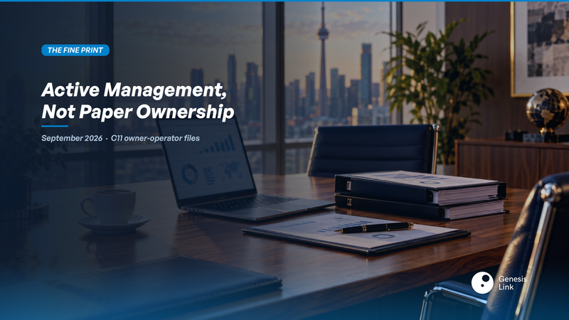 C11 Owner-Operator Active Management Evidence Canada 2026