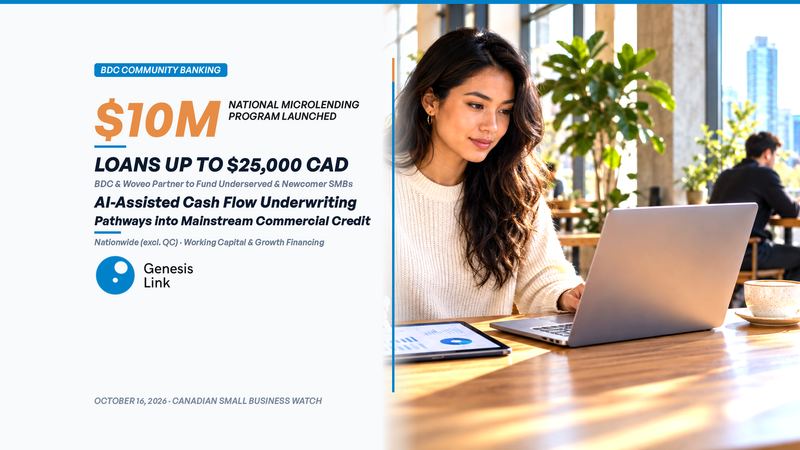 BDC and Woveo Launch $10M Microlending Program for Canadian Small Businesses
