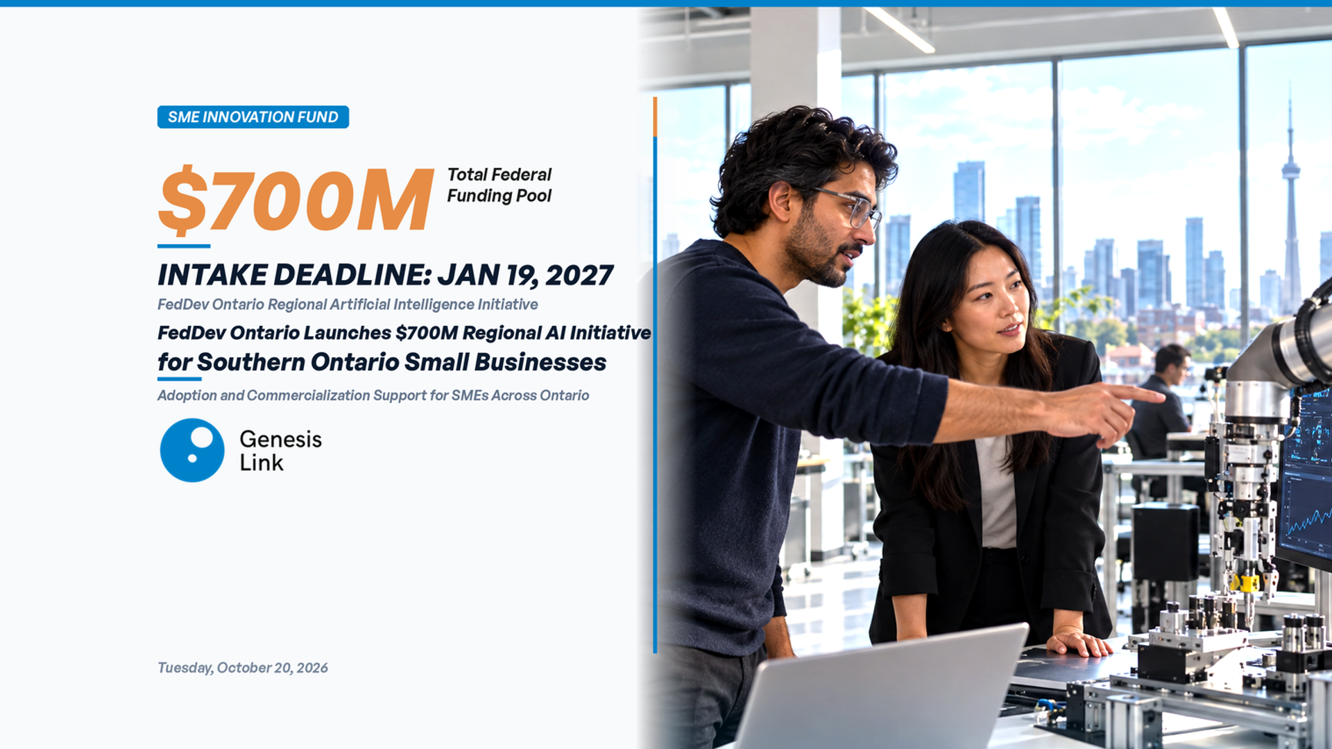 FedDev Ontario Opens $700M Regional AI Initiative for Small Businesses