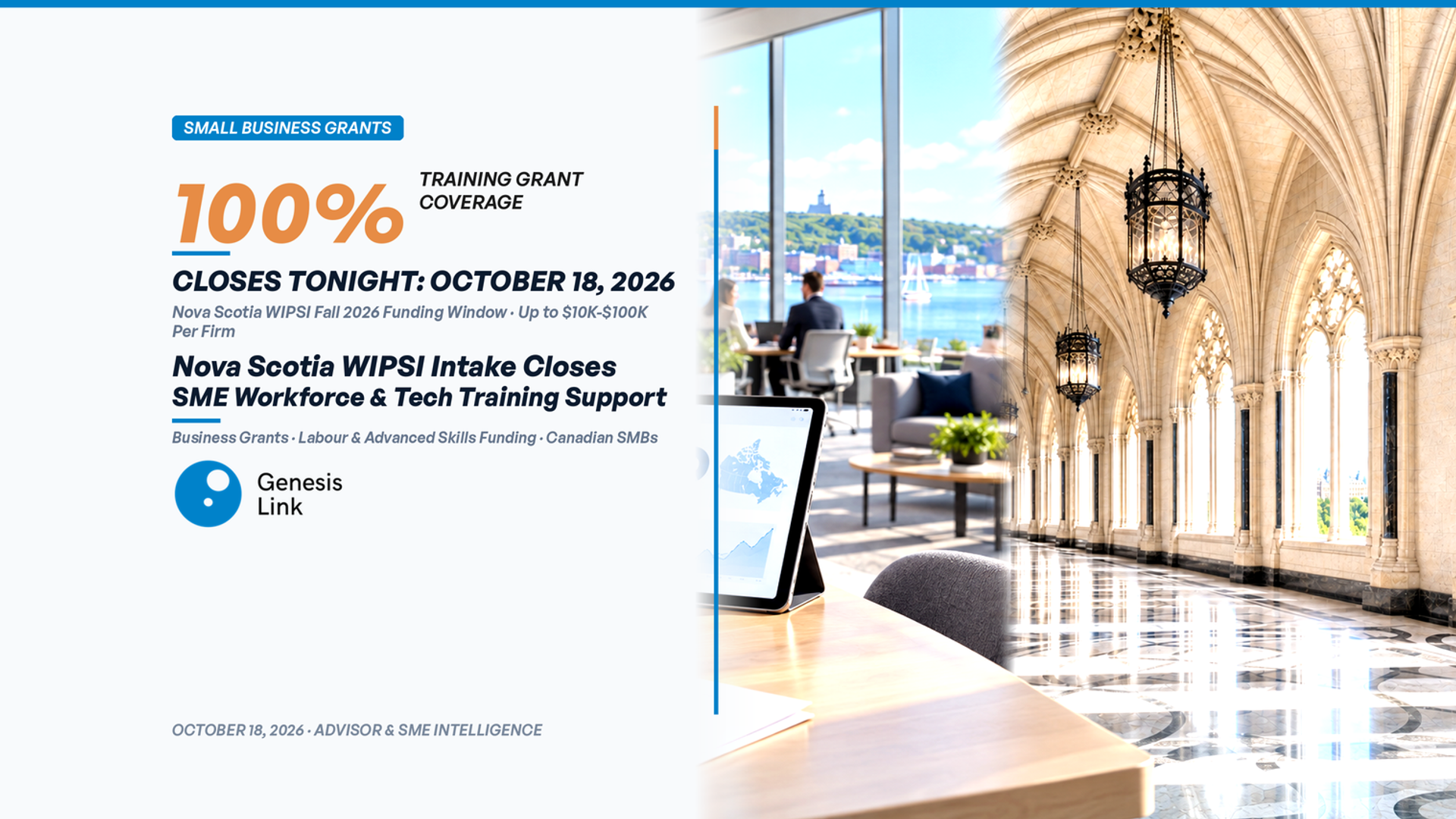 Nova Scotia WIPSI Fall 2026 Intake Closes: Up to 100% Training Funding for Canadian SMEs