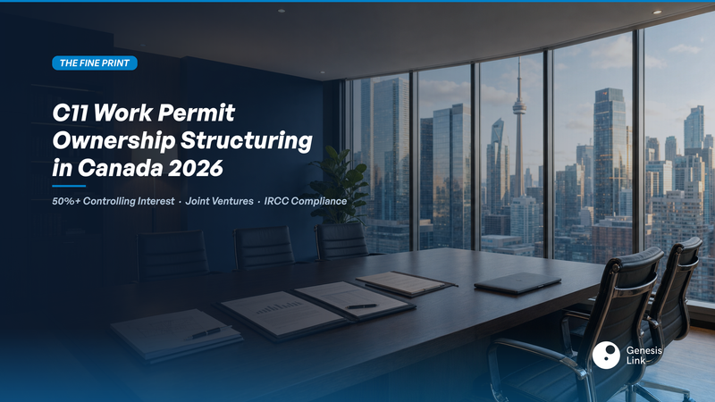 C11 Work Permit Ownership Structuring: The 50%+ Controlling Interest Rule, Joint Ventures, and Business Plan Compliance in 2026
