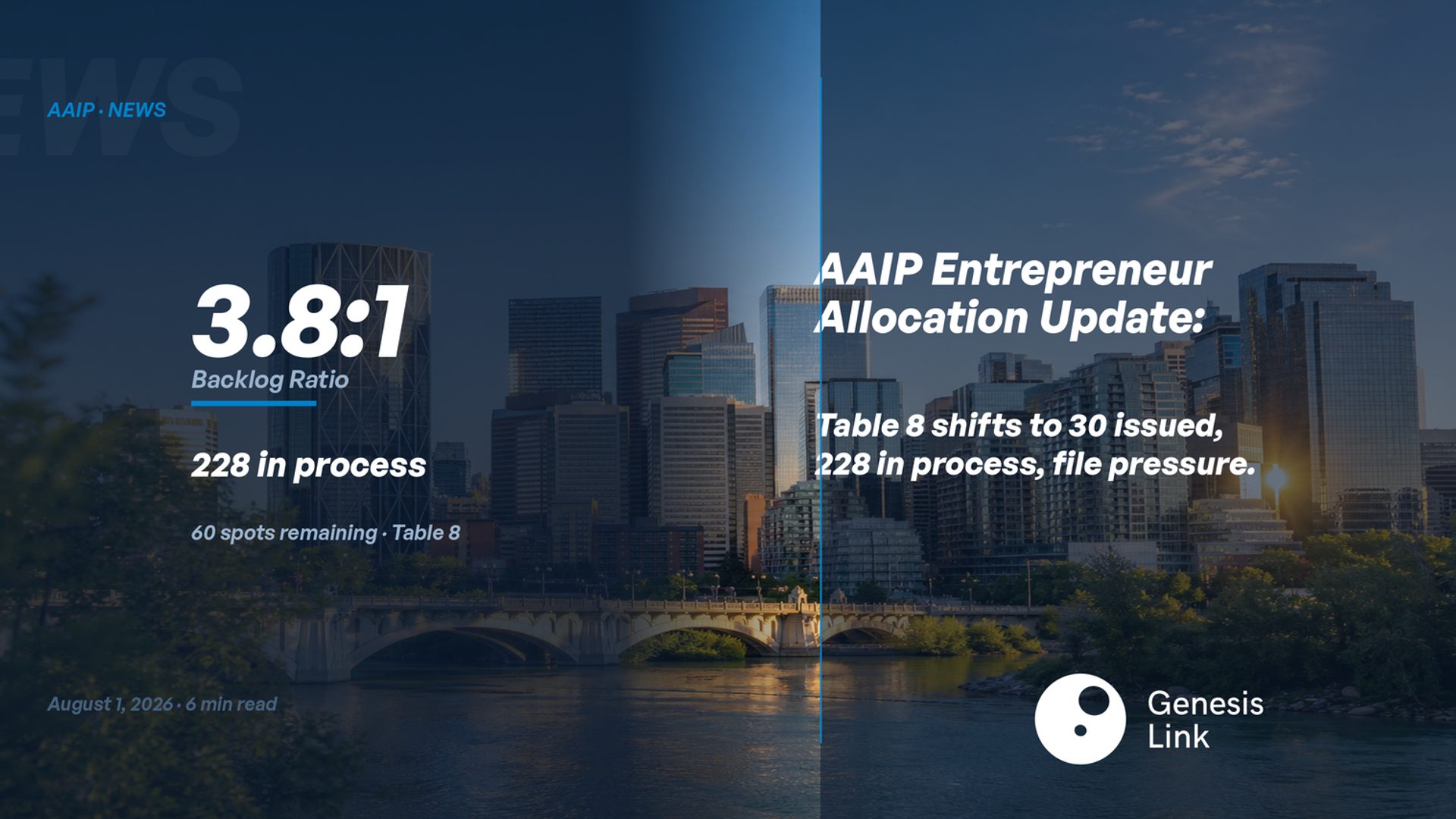 AAIP Entrepreneur Table 8 Update August 2026: 60 Allocation, 228 In Process