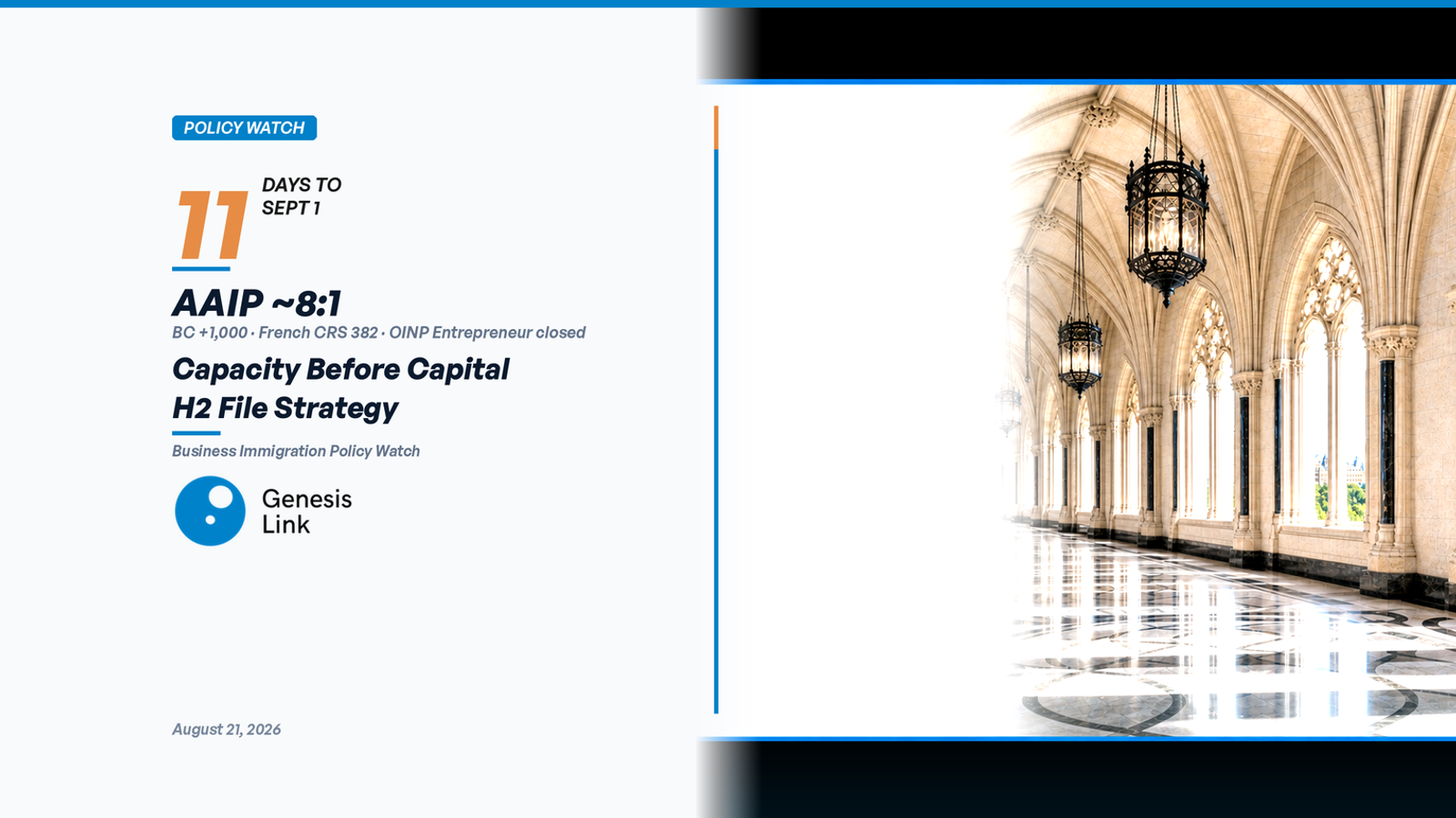 Business Immigration Policy Watch August 21 2026, Capacity Before Capital