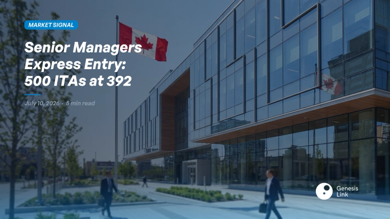 Express Entry Senior Managers Draw: 500 ITAs at CRS 392 — What It Means for C11, ICT, and SUV Work Permit Holders