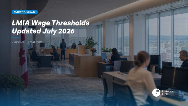 ESDC Updates LMIA Wage Thresholds and CMA Rates — What Business Immigration Advisors Need to Know July 2026