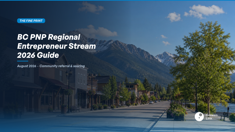 BC PNP Regional Entrepreneur Stream 2026: Community Referral & Scoring