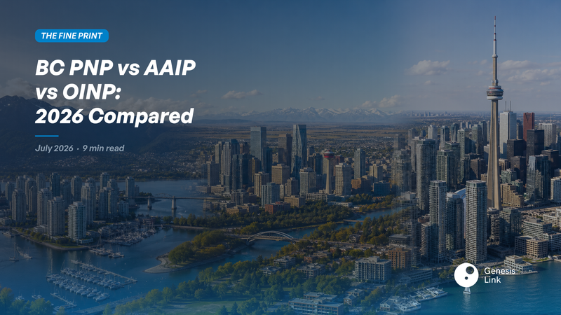 BC PNP vs AAIP vs OINP: Which Provincial Entrepreneur Stream Fits Your Client in 2026?