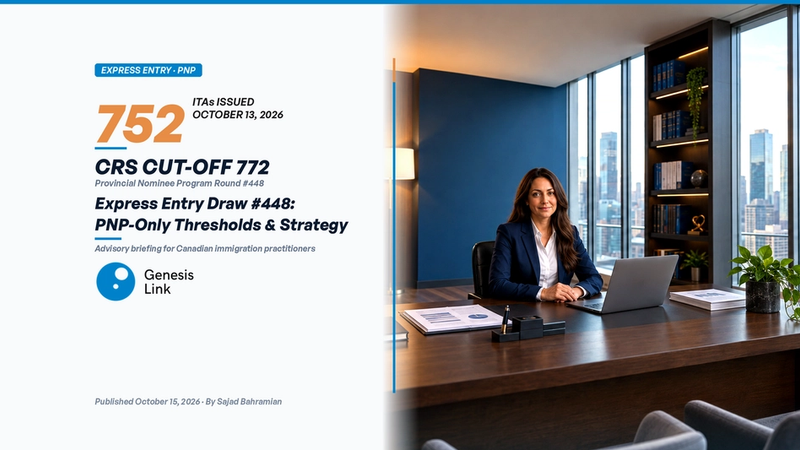 Express Entry Draw #448: IRCC Issues 752 Invitations to Provincial Nominees (October 2026)
