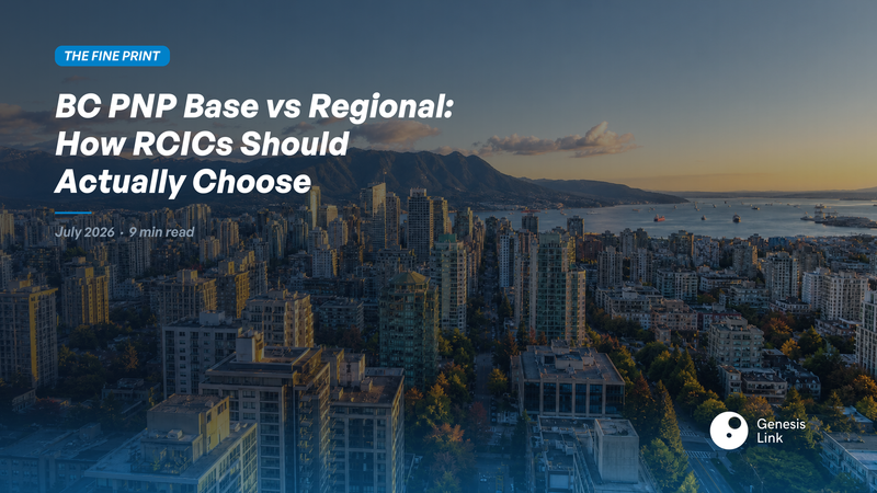 BC PNP Base vs Regional Entrepreneur Stream 2026: How RCICs Should Actually Choose