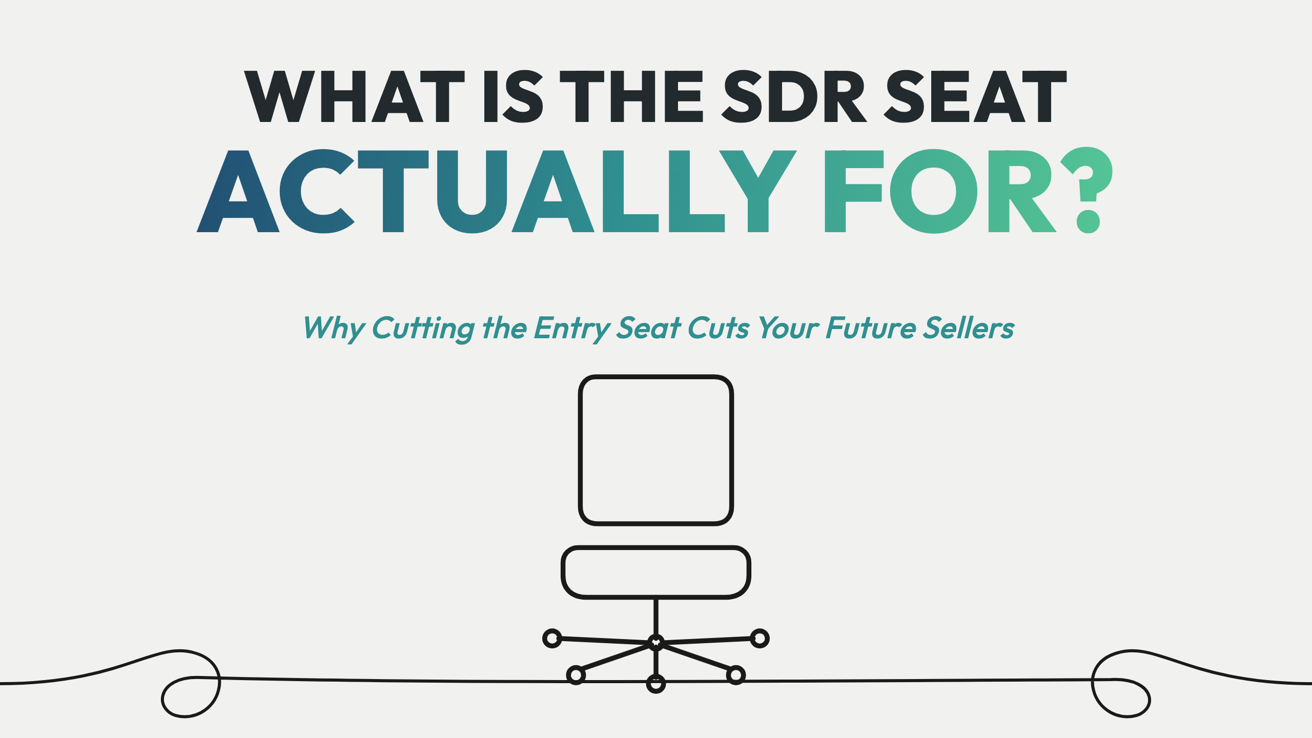 What Is the SDR Seat Actually For?