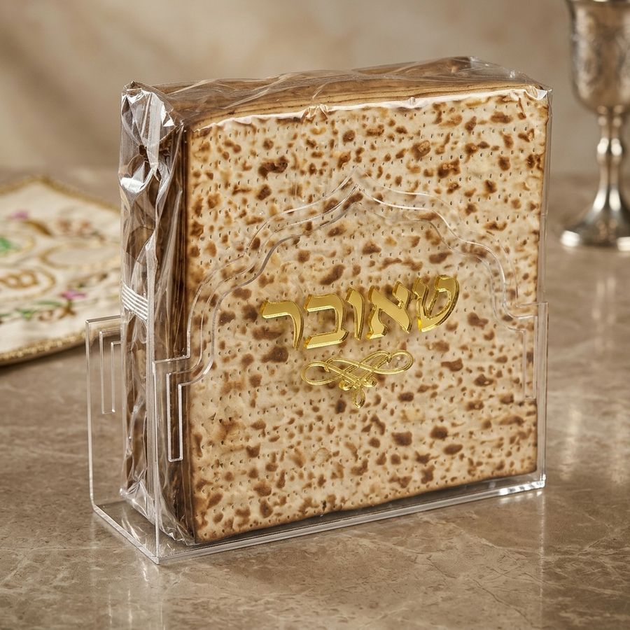 מעמד מצות יוקרתי עם שם משפחה מובלט