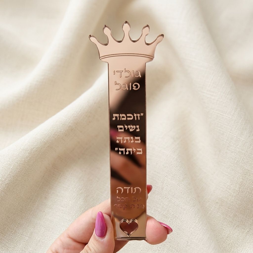 סימנייה עם חריטה אישית — מתנות בעיצוב אישי — מלאכת כהן