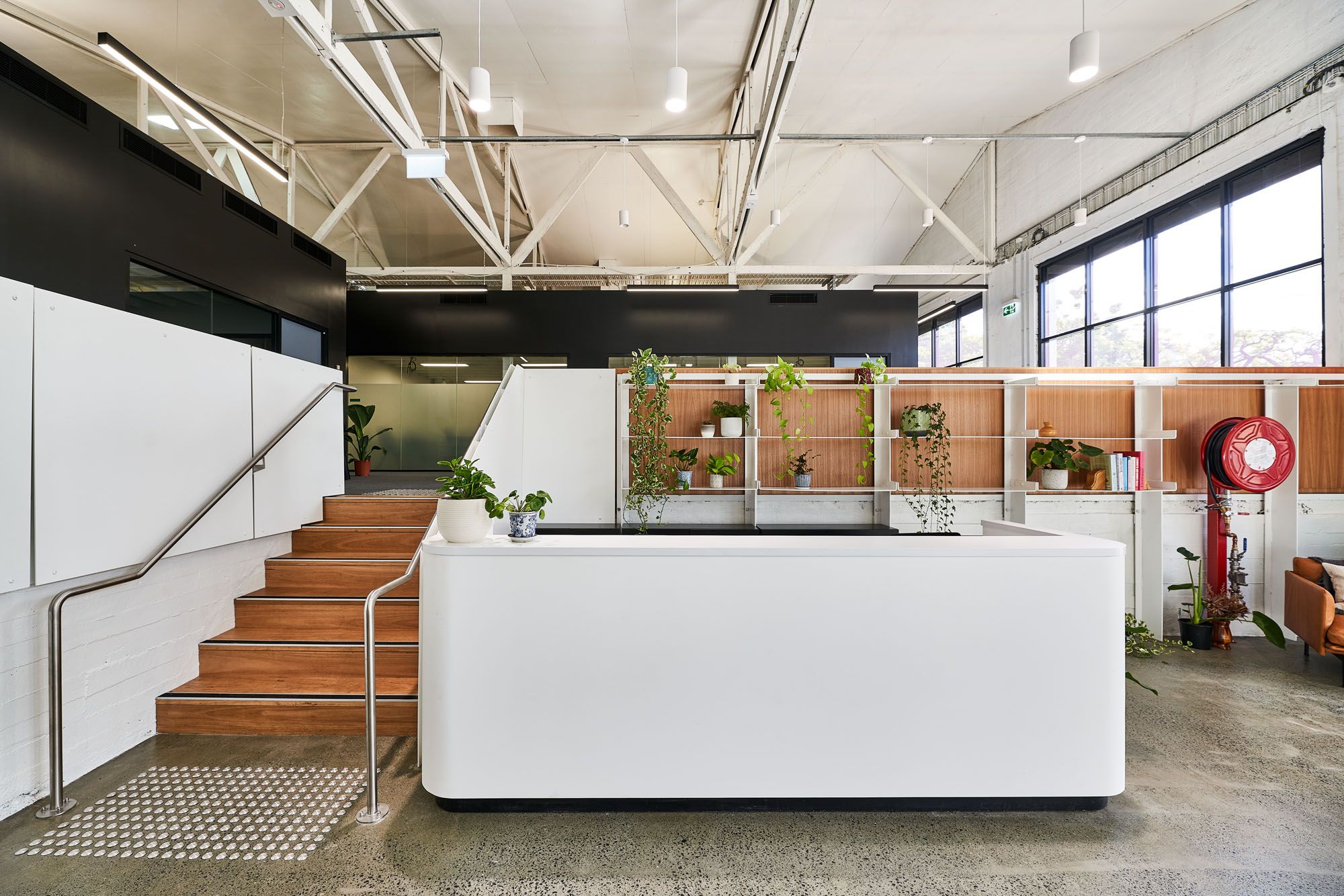 White and modern industrial fit out | Studio Hiller