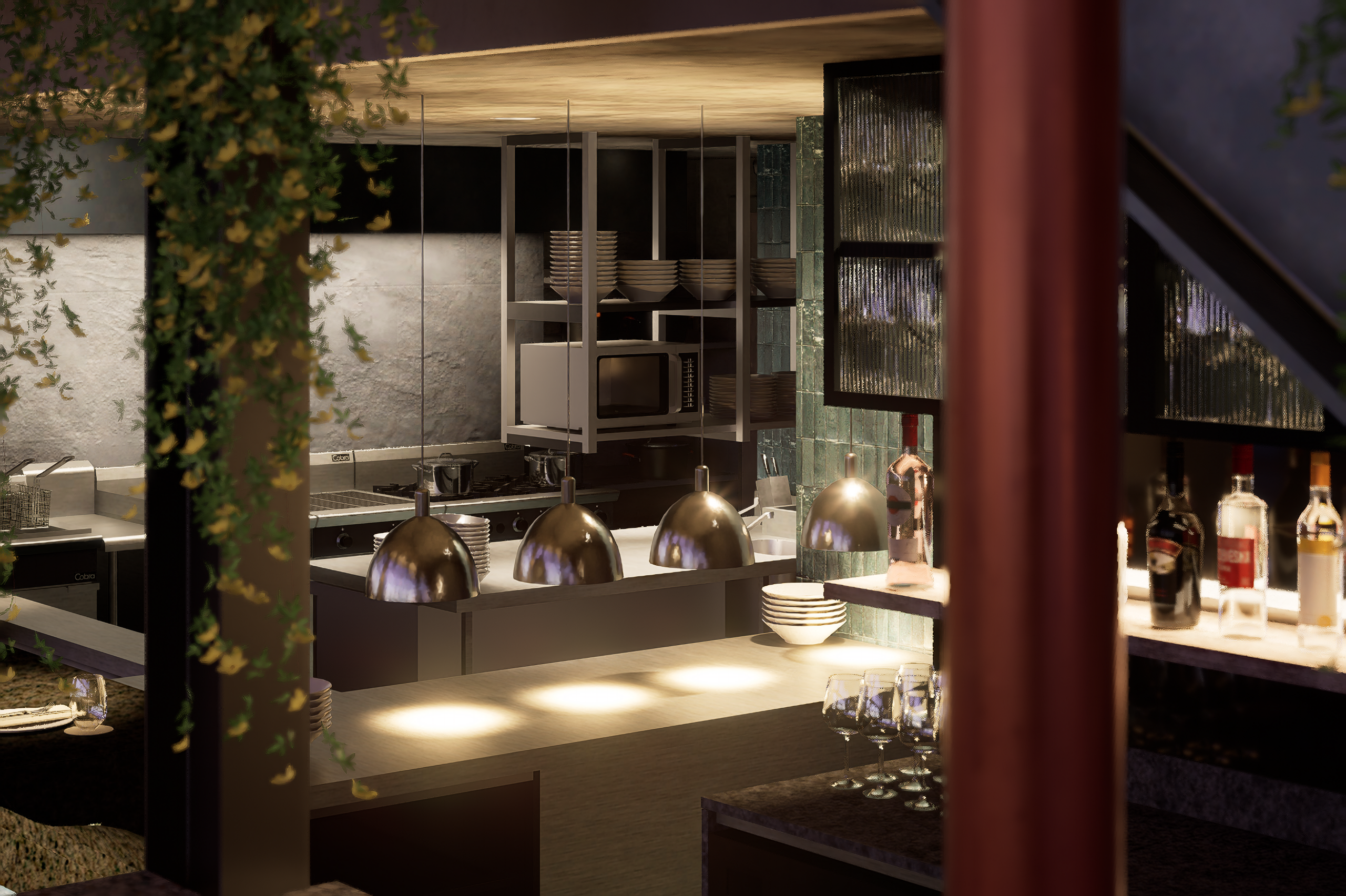 Restaurant kitchen and space | Studio Hiller