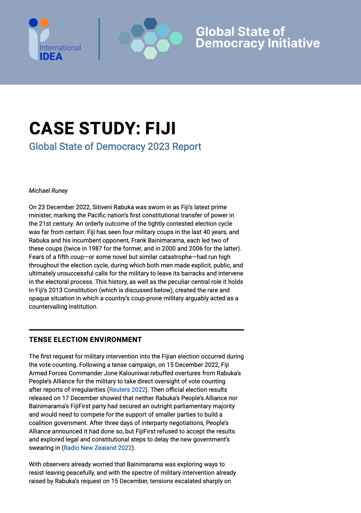 Fiji Case Study