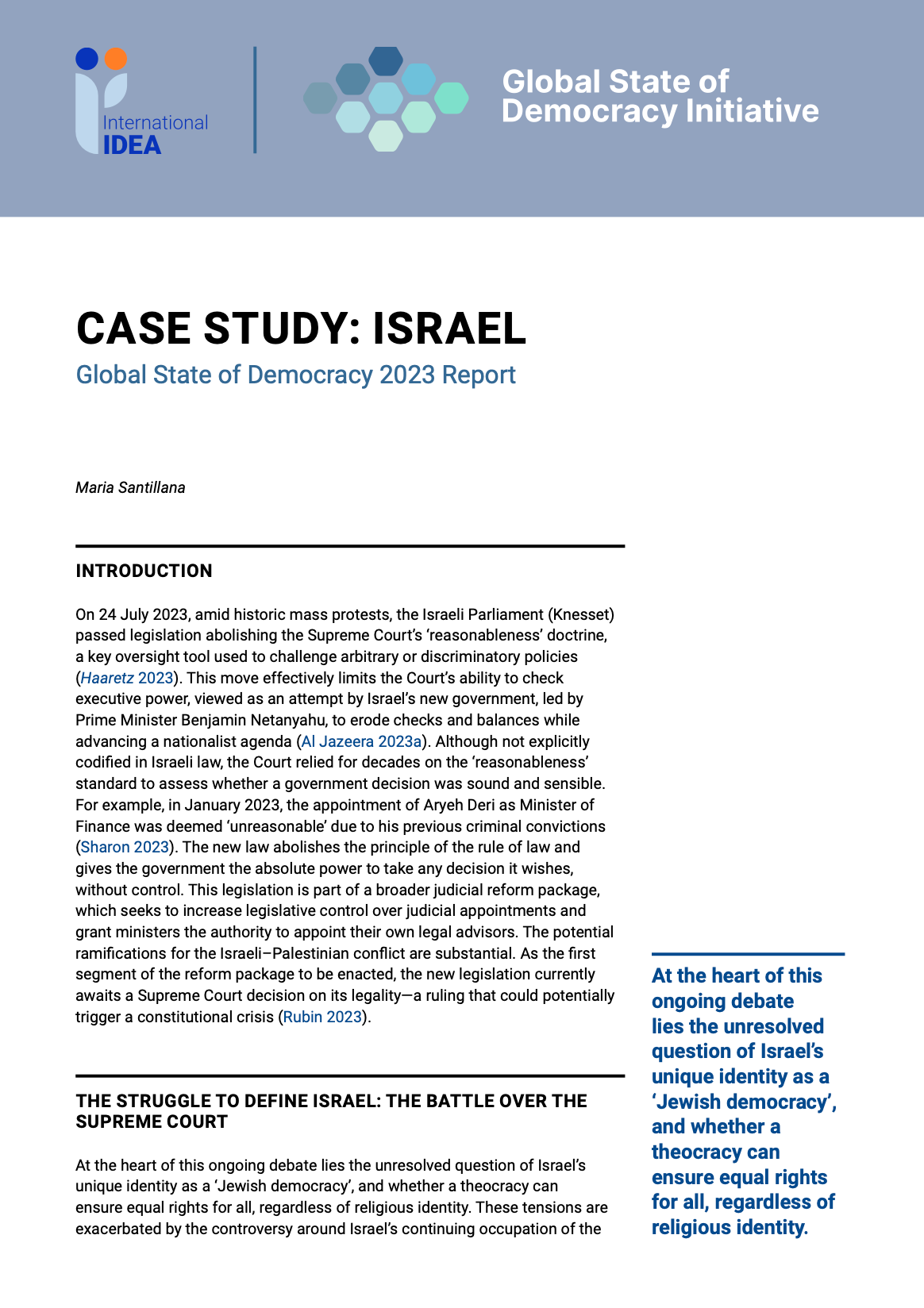 Israel Case Study