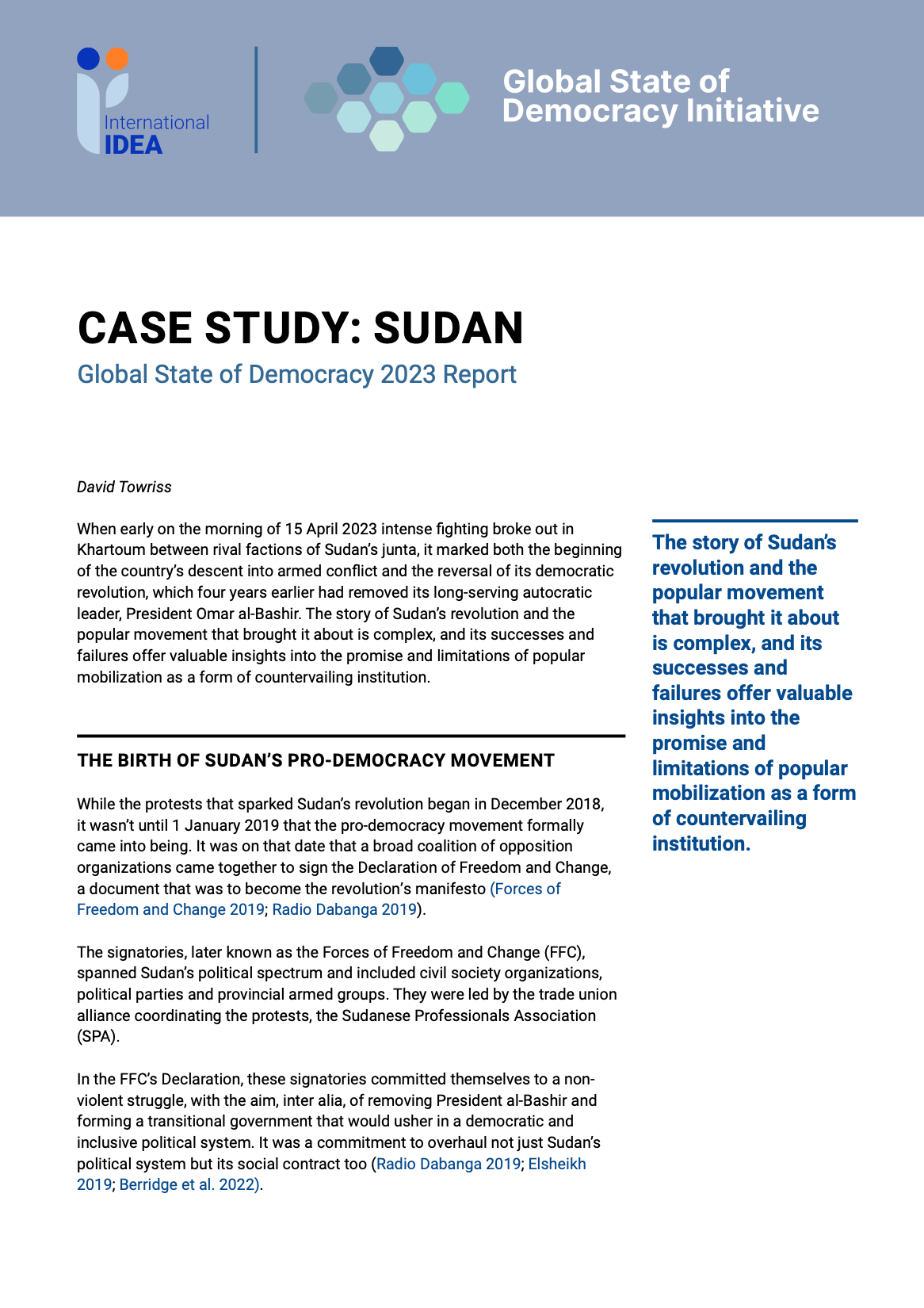 Sudan Case Study